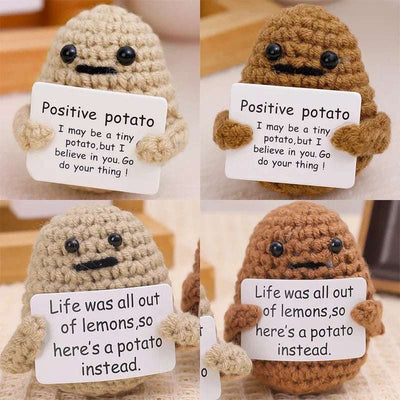 Pocket Wool Potato Hug Mini Handmade Plush Knitted Doll Pocket Wool Potato Hug Mini Handmade Plush Knitted Doll