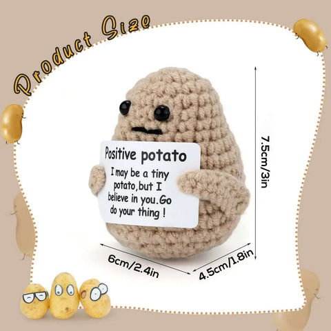 Pocket Wool Potato Hug Mini Handmade Plush Knitted Doll