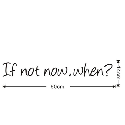Inspirational Quote Wall Art for Home Décor "If Not Now- When?"