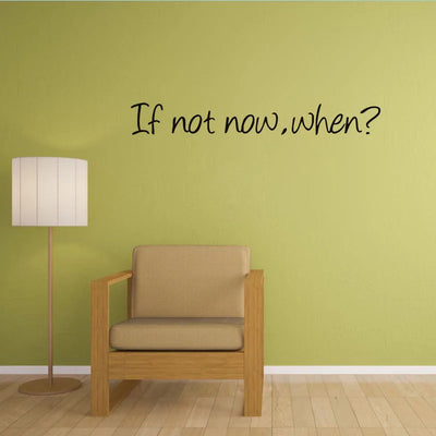 Inspirational Quote Wall Art for Home Décor "If Not Now- When?"