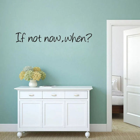 Inspirational Quote Wall Art for Home Décor "If Not Now- When?"