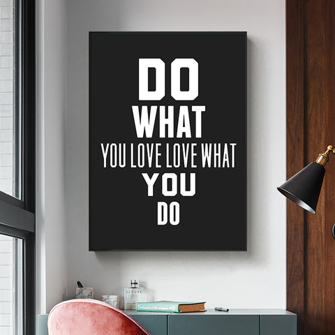 Modern Motivational Black White Quotes Canvas