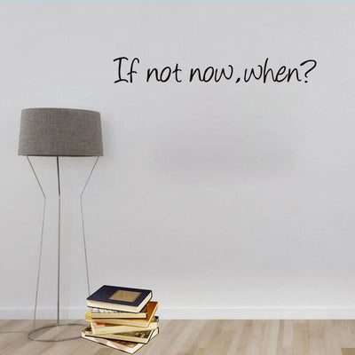 Inspirational Quote Wall Art for Home Décor "If Not Now- When?"