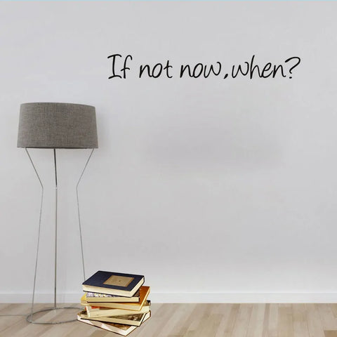 Inspirational Quote Wall Art for Home Décor "If Not Now- When?"
