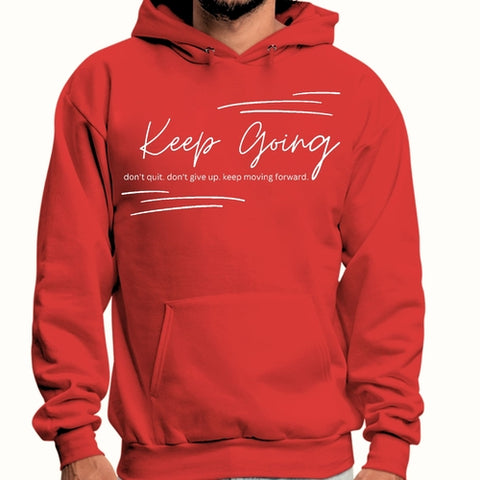 Mens Graphic Hoodie Keep Going Don’t Give Up - Inspirational