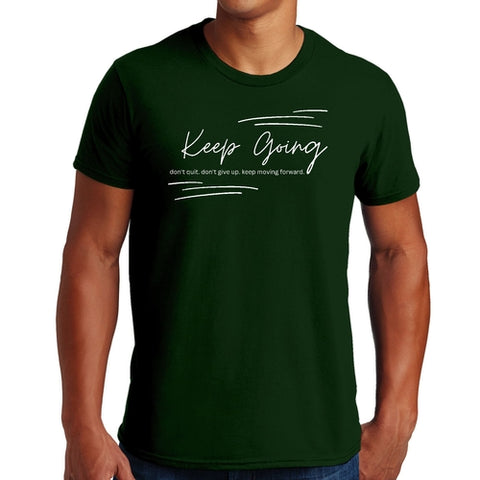Mens Graphic T-shirt Keep Going Don't Give Up - Inspirational