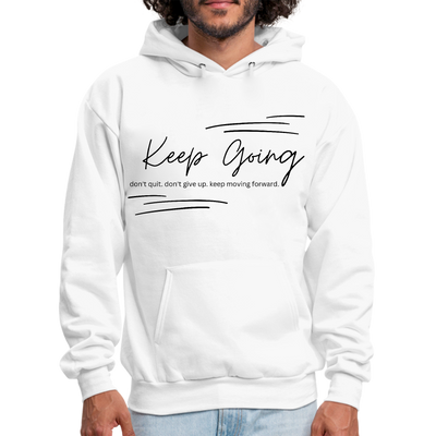 Mens Graphic Hoodie Keep Going Don't Give Up - Inspirational
